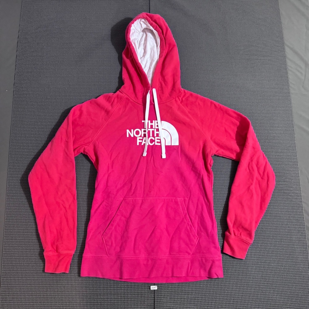 The North Face Womens Pink Logo Pullover Hoodie Size M